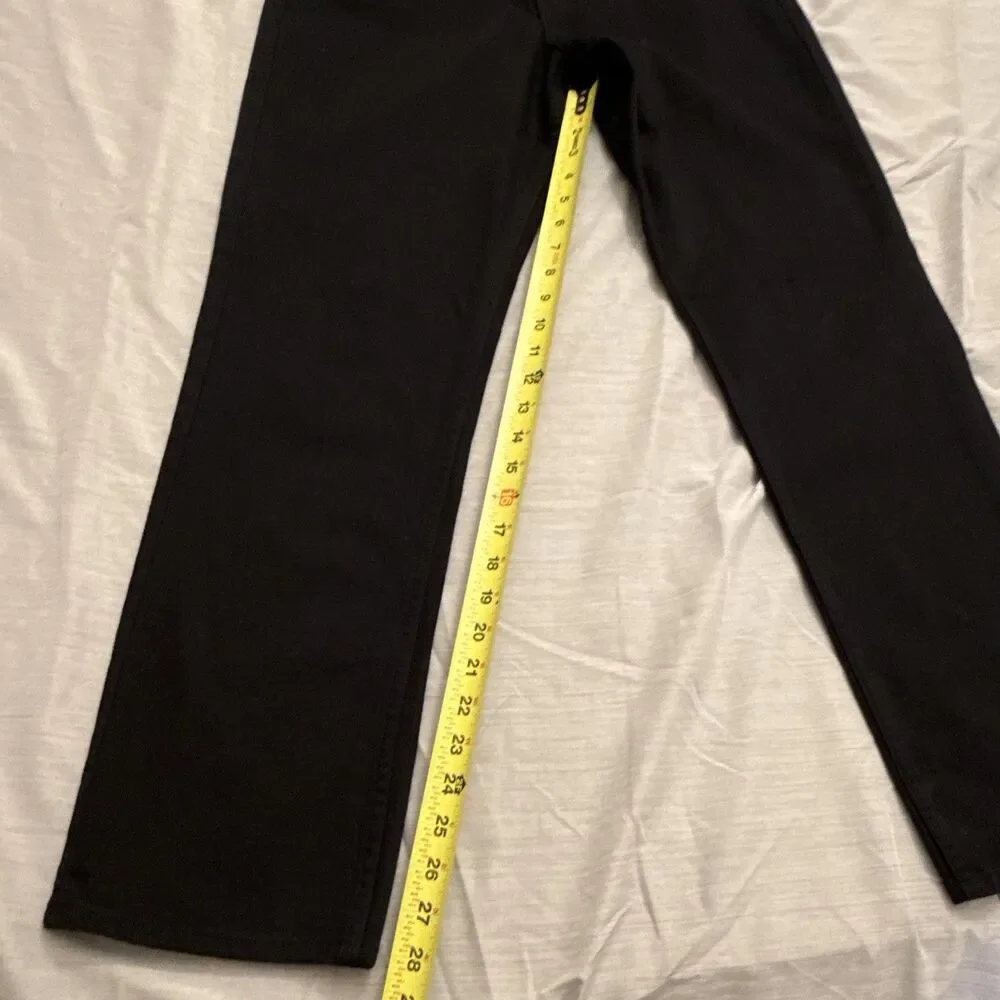 Abercrombie & Fitch Curve Love Women's 27 Black Mid Rise 90s Straight Jeans